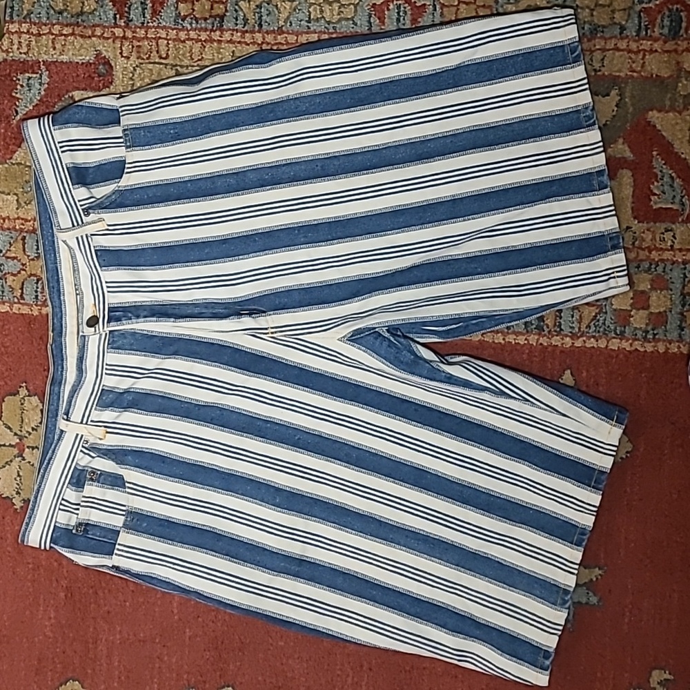 VTG STRIPE JEAN SHORTS